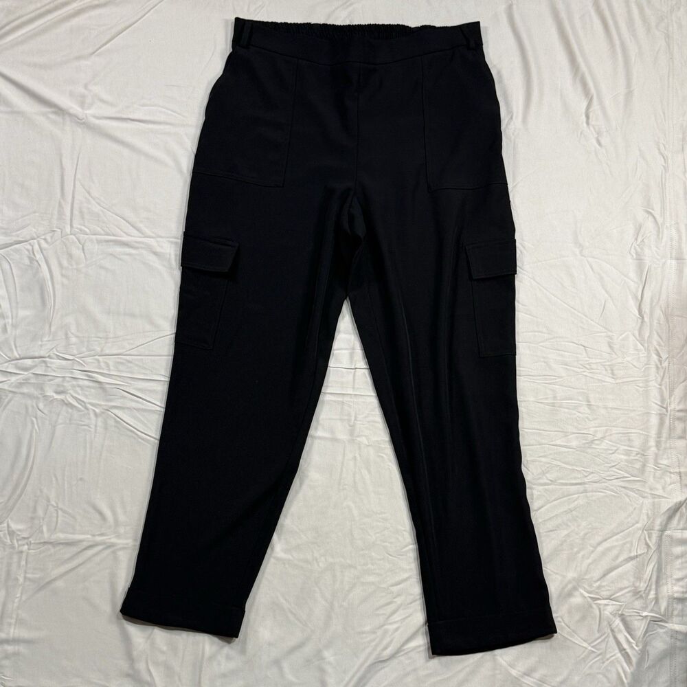 Mason d’Amelie Women’s Size 10 Black Dress Pants – Wide‑Leg – High Rise – Cargo
